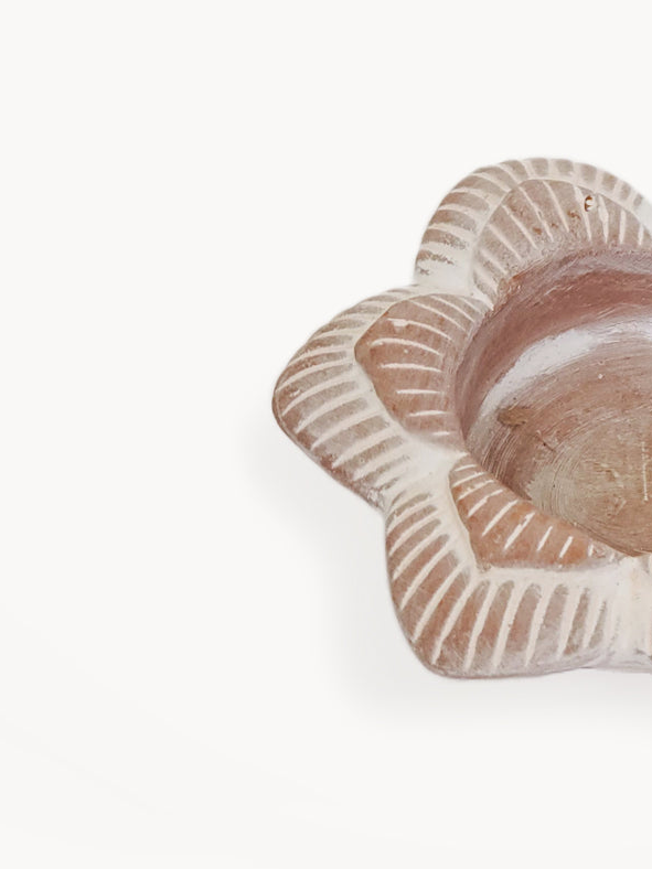 Terracotta Tea Light Candle Holder - Flower