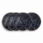 Black Marble Accent Salad Plate - Set of 4