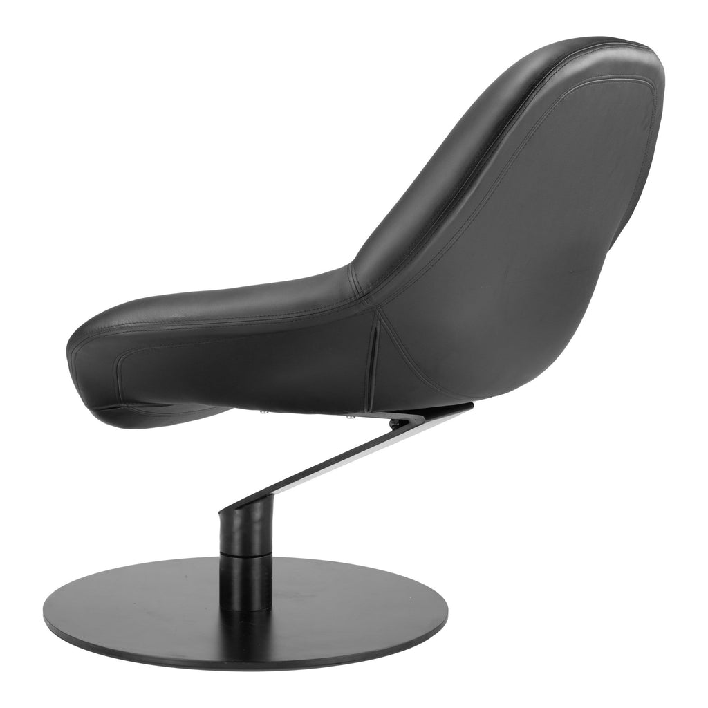 Black swivel chair on a white background