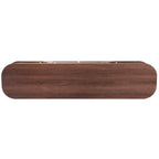 Wooden console top on a white background