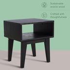 Table de chevet en bois massif Acacia Serena