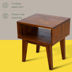 Table de chevet en bois massif Acacia Serena