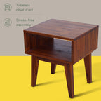 Table de chevet en bois massif Acacia Serena
