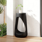 Sculptural Arch Side Table, Matte Black, MGO