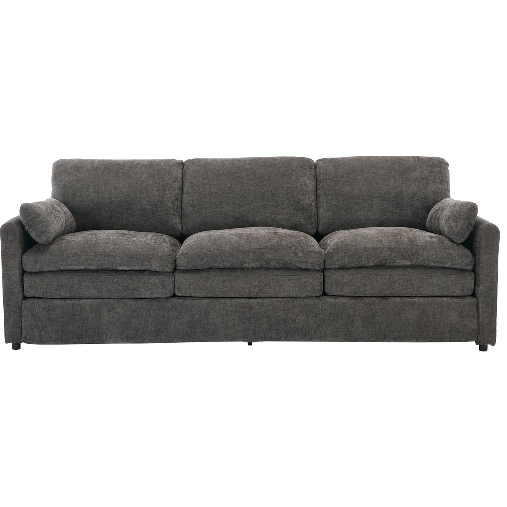 Gray sofa on a white background