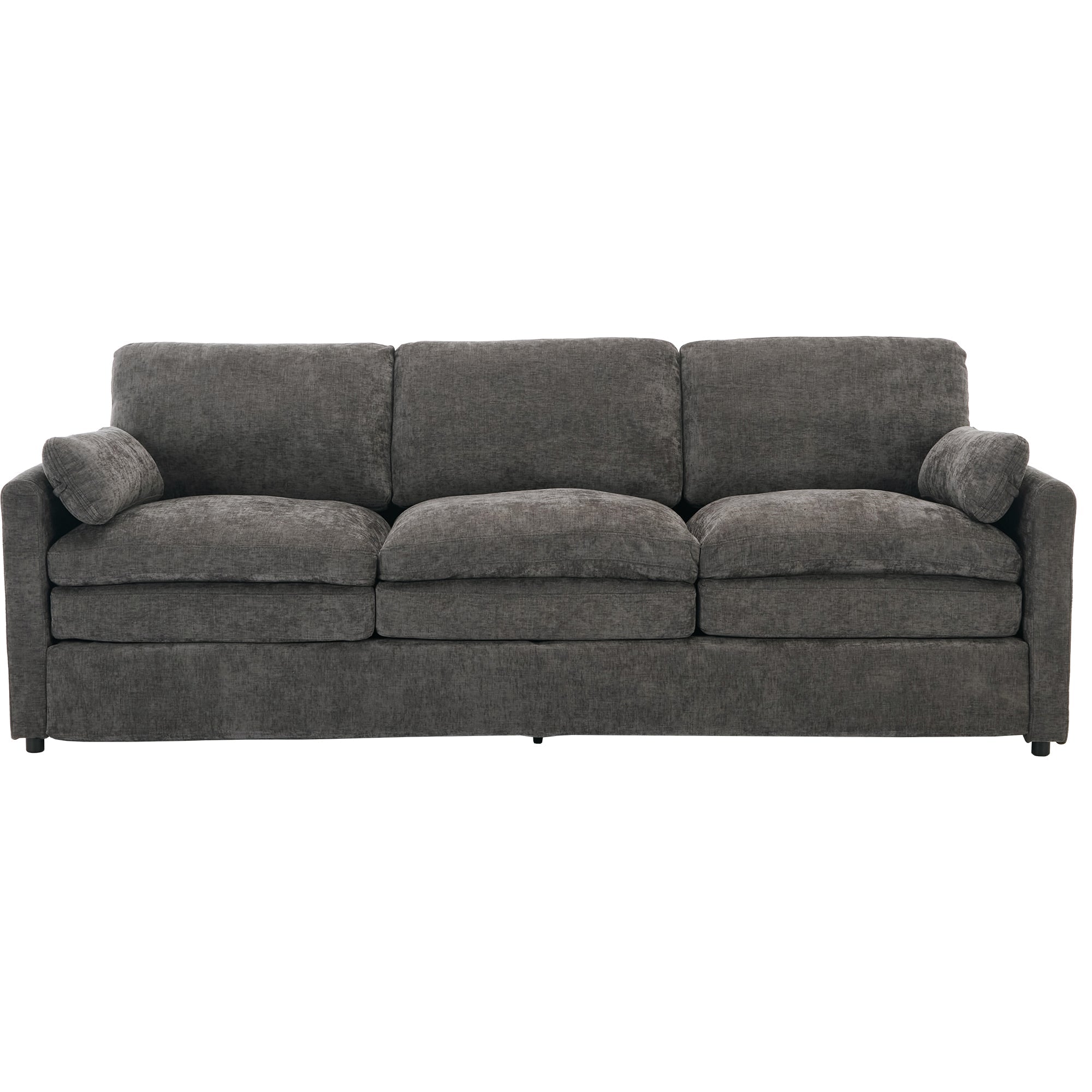 Gray sofa on a white background