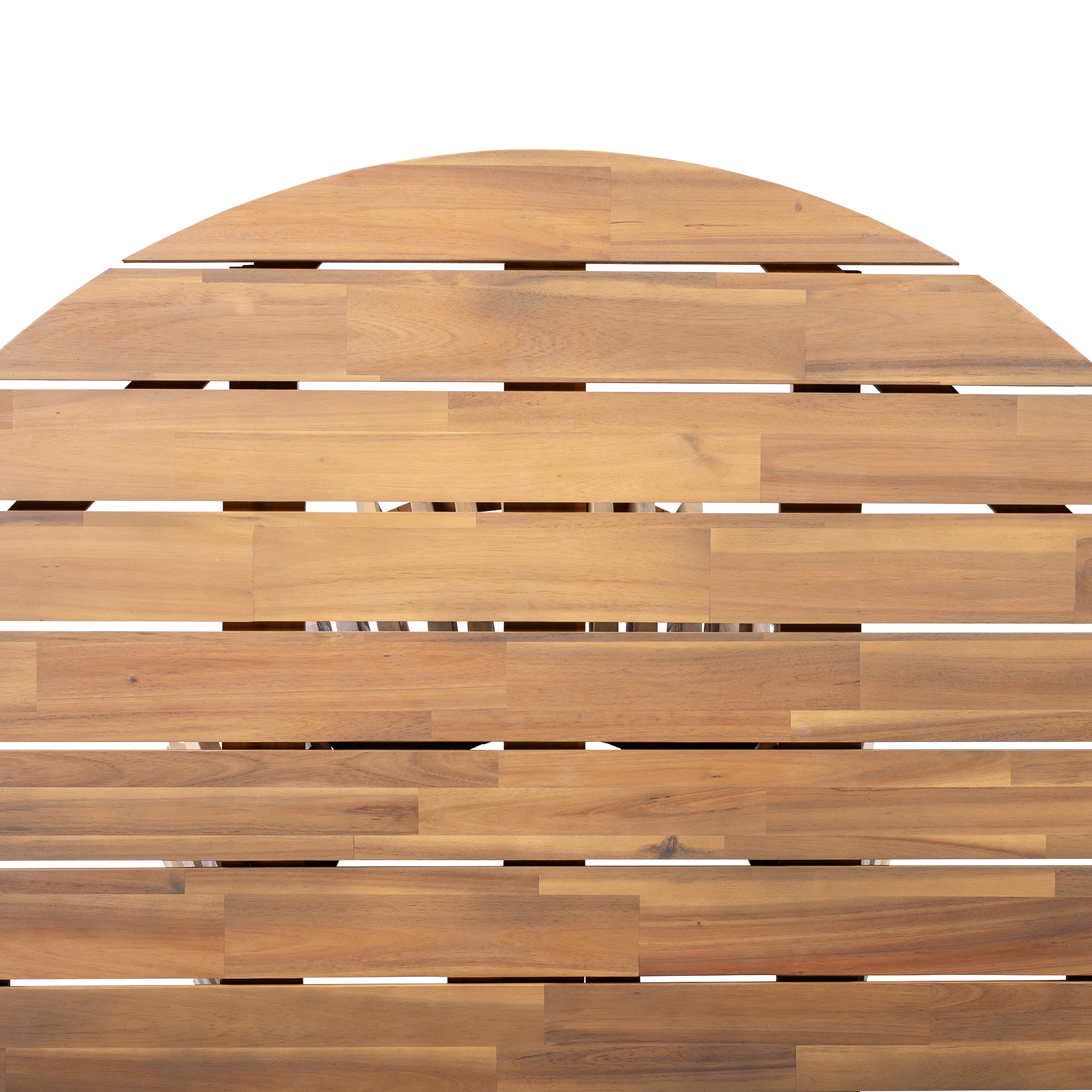 Wooden slatted panel on a white background