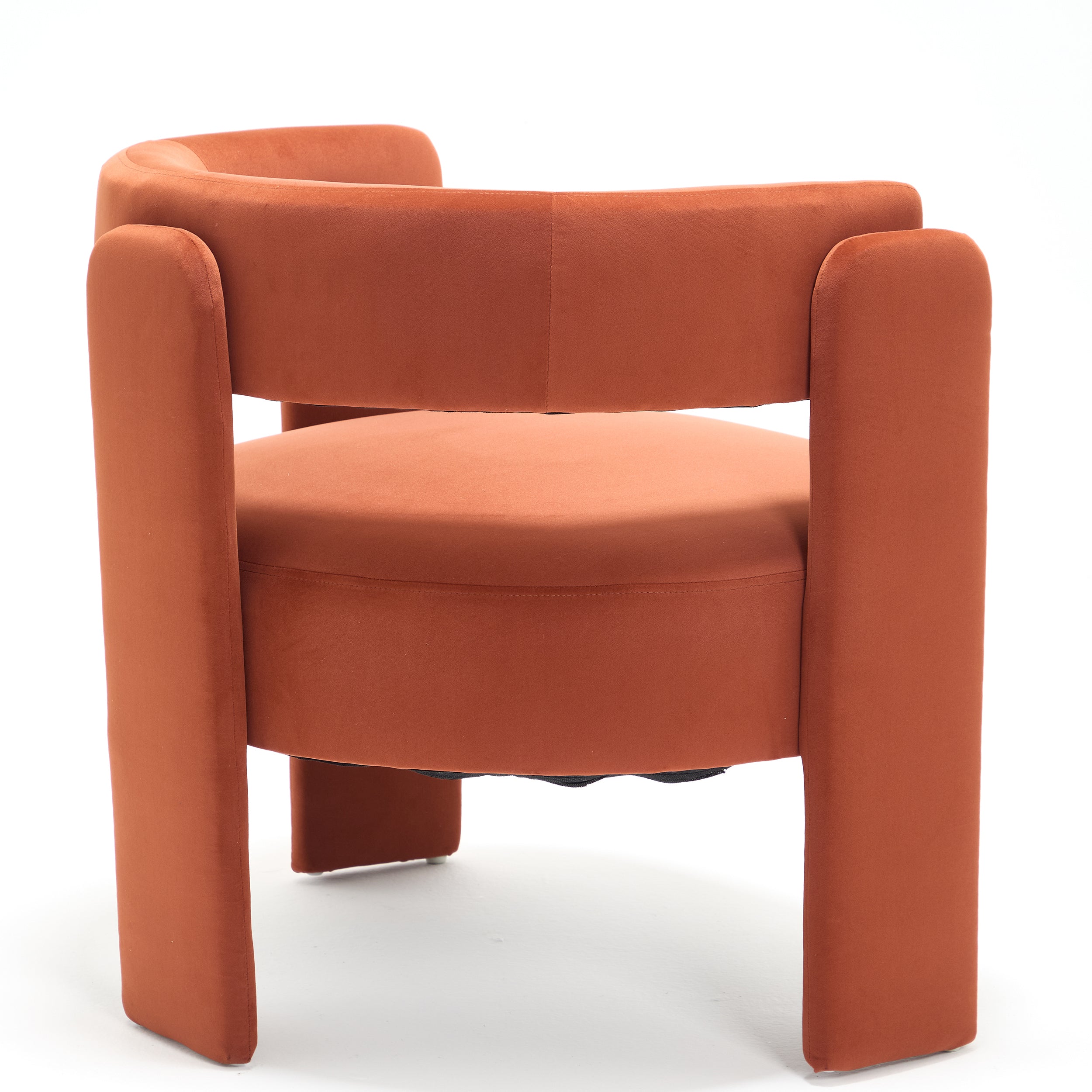 Orange armchair on a white background