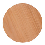 Round wooden side tabletop board on a white background