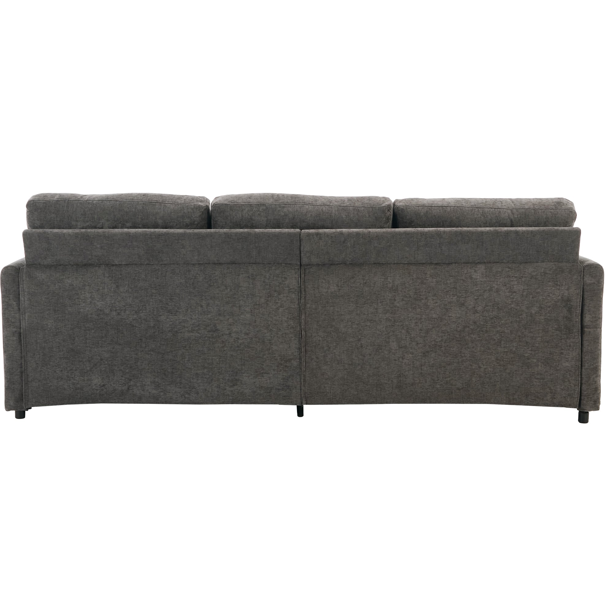 Gray sectional sofa on a white background