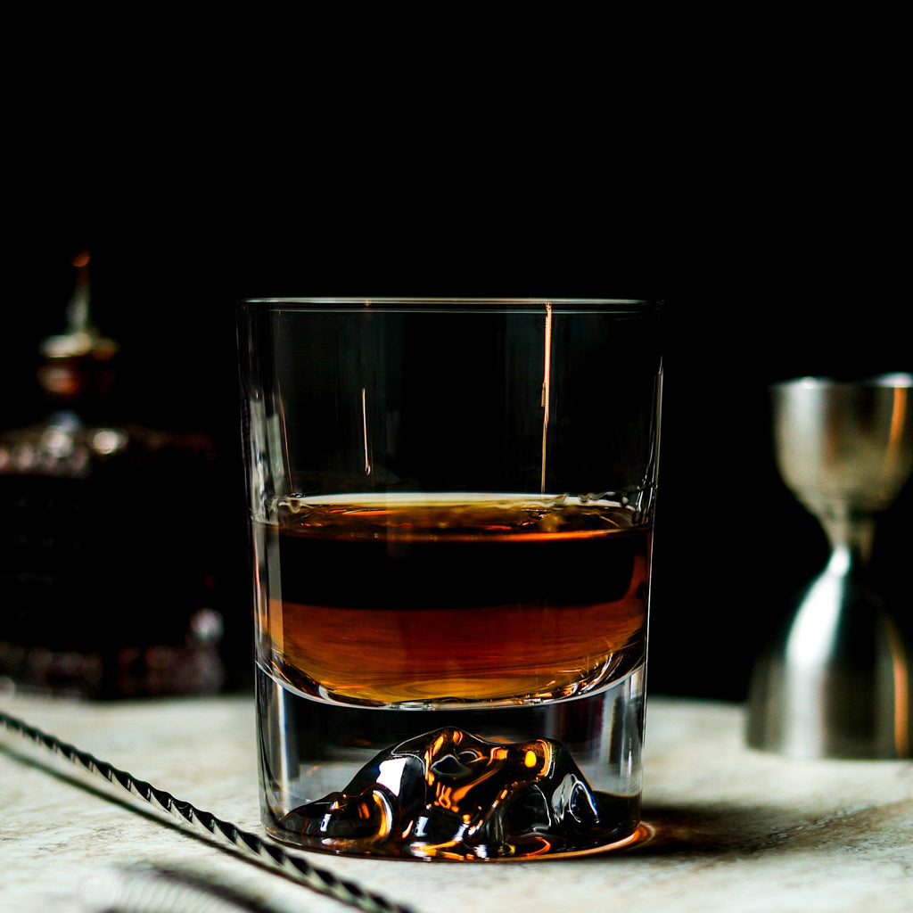 Foundation Glass | Weighted Mountain Base Old Fashioned Glasses - 10 oz Set of 2