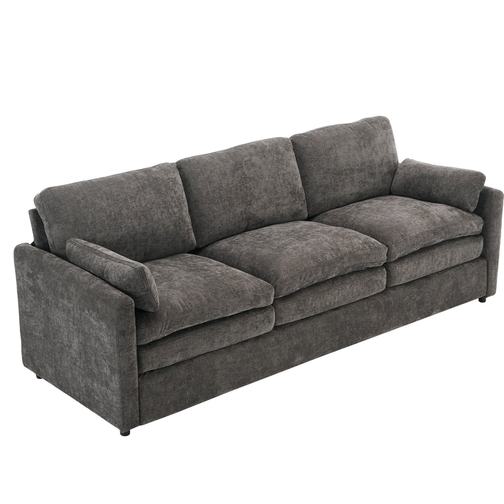 Gray sofa on a white background