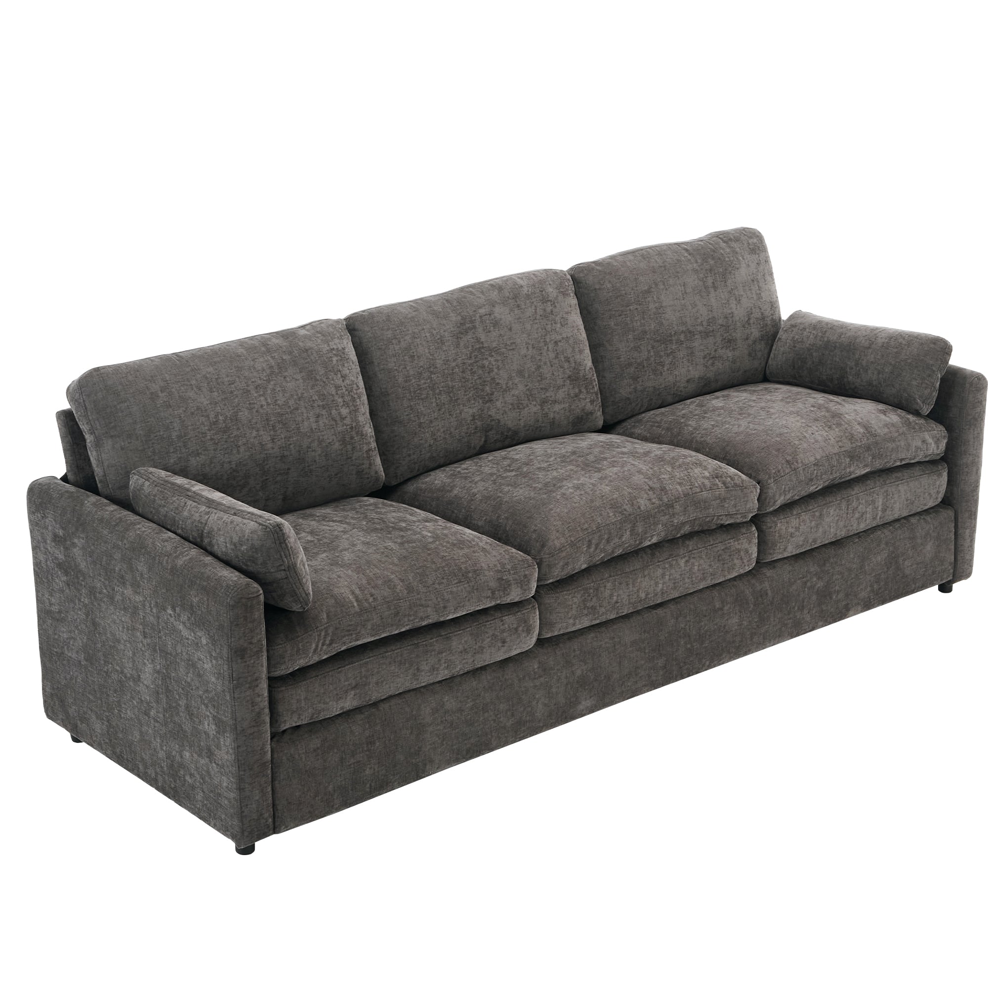 Gray sofa on a white background