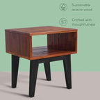Table de chevet en bois massif Acacia Serena