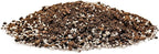 Mound of soil with small stones on a white background