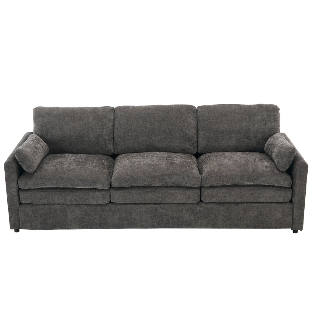 Gray sofa on a white background