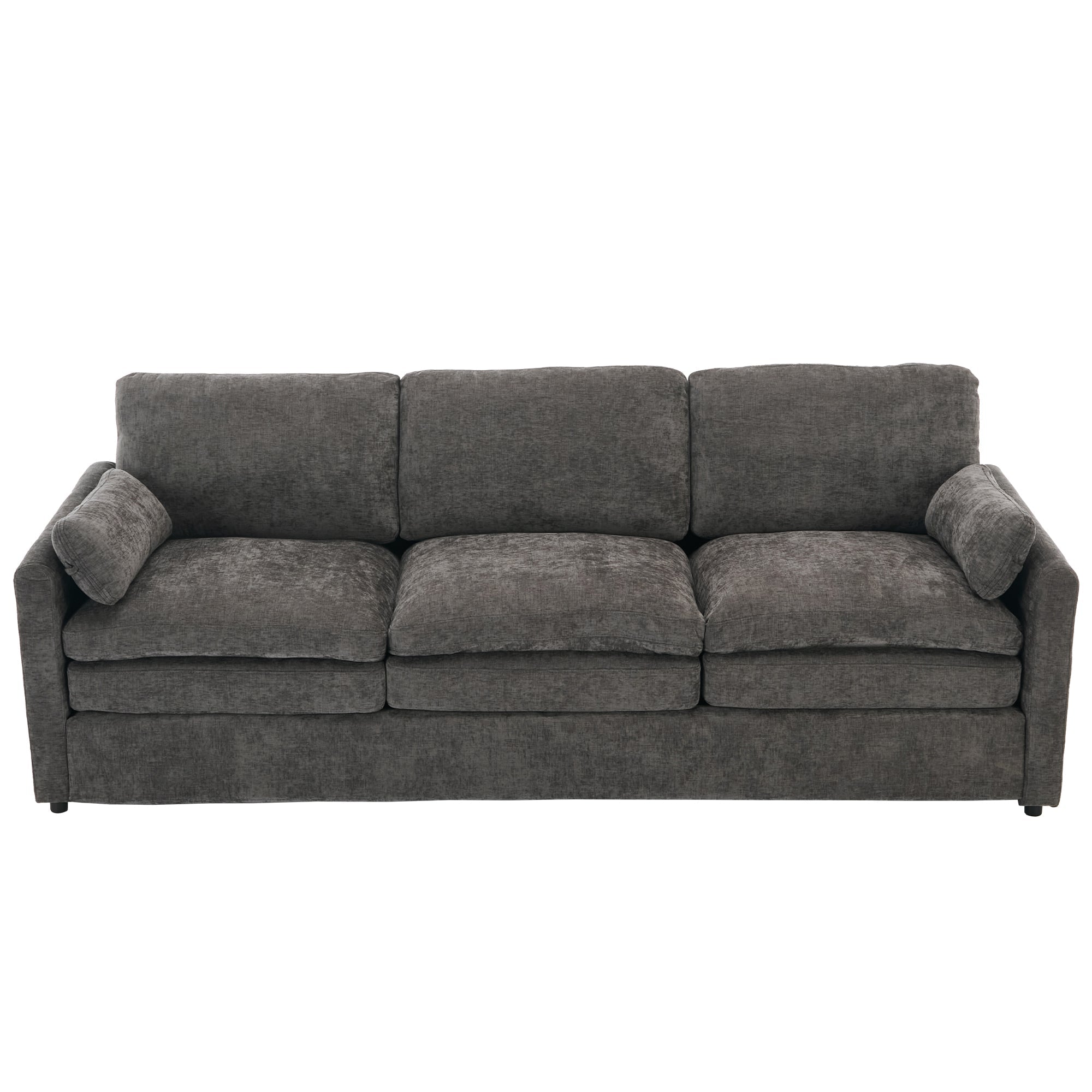 Gray sofa on a white background