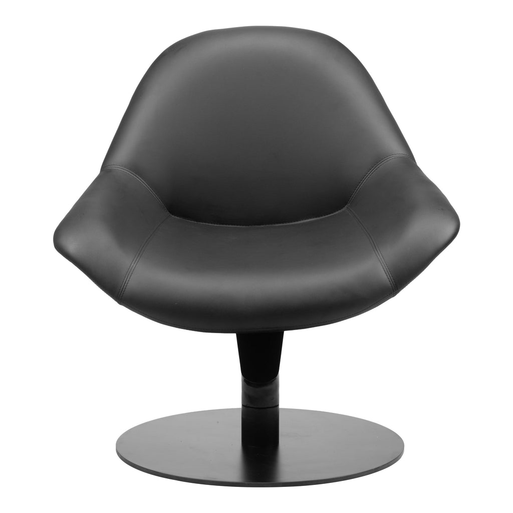 Black swivel chair on a white background