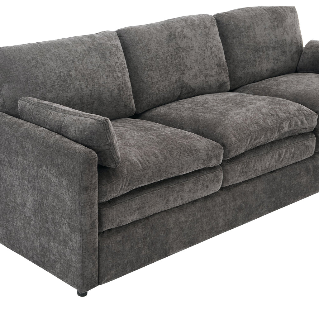 Gray sofa on a white background
