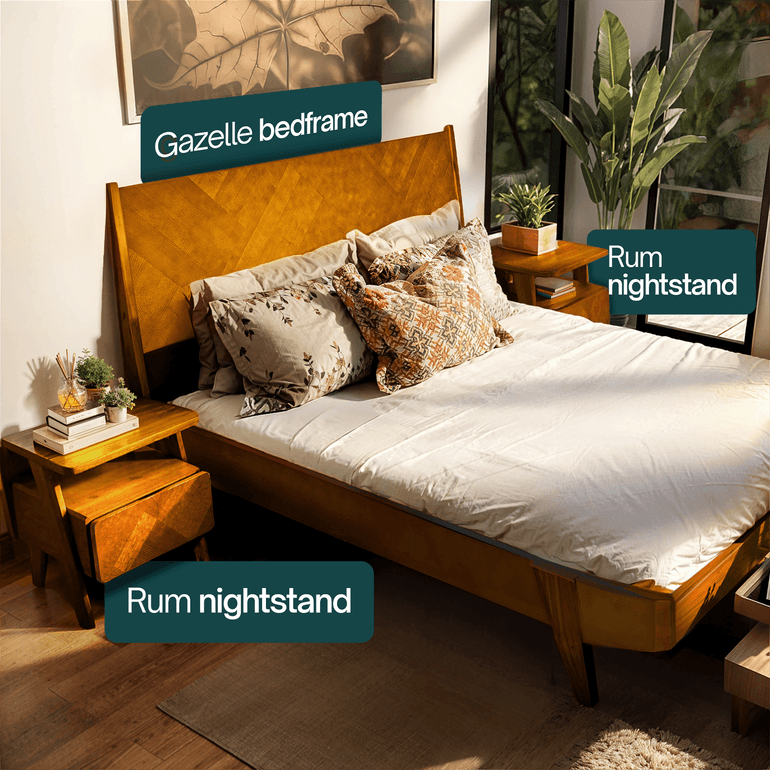 Rorns Rum Nightstand with Drawer