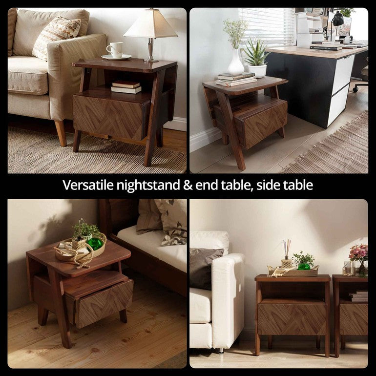 Rorns Rum Nightstand with Drawer