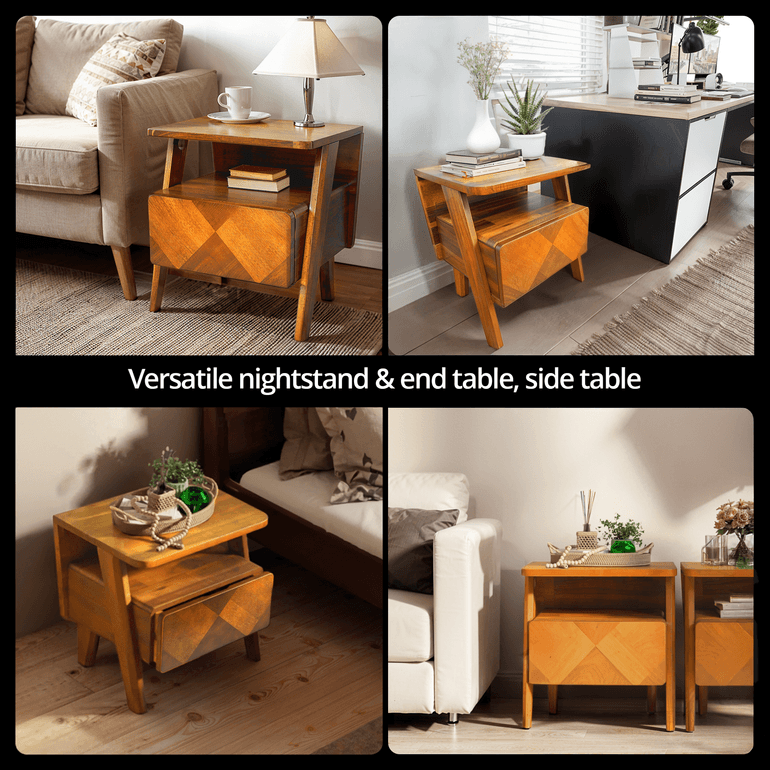 Rorns Rum Nightstand with Drawer