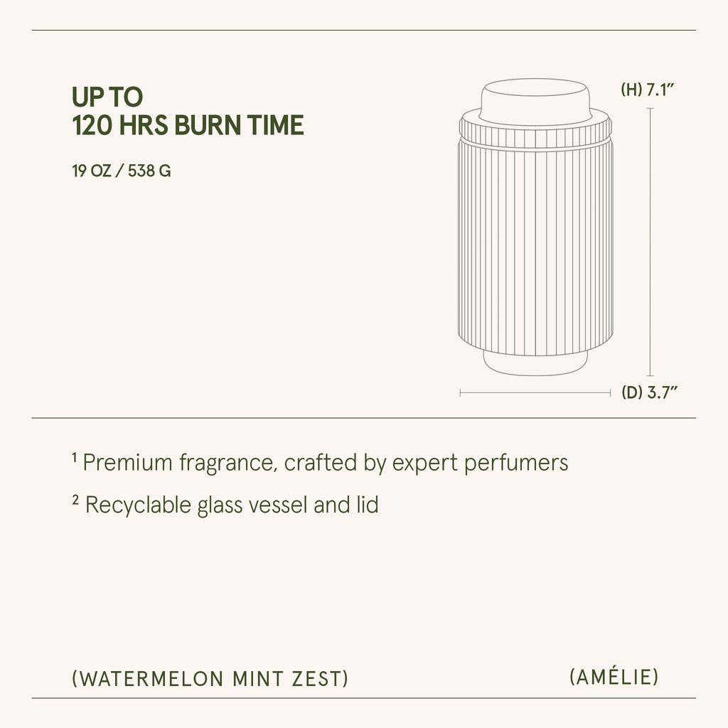 Product description with dimensions and features on a white background