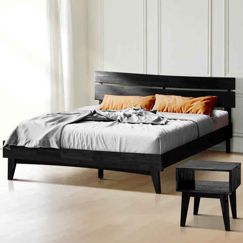 Aurora Bed Frame & Nightstand Set