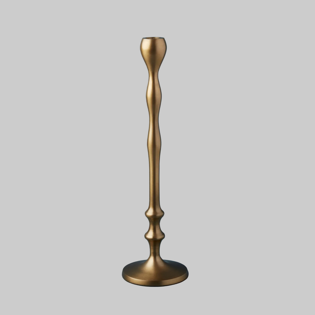 Belsana Aged Bronze Candlestick, Medium