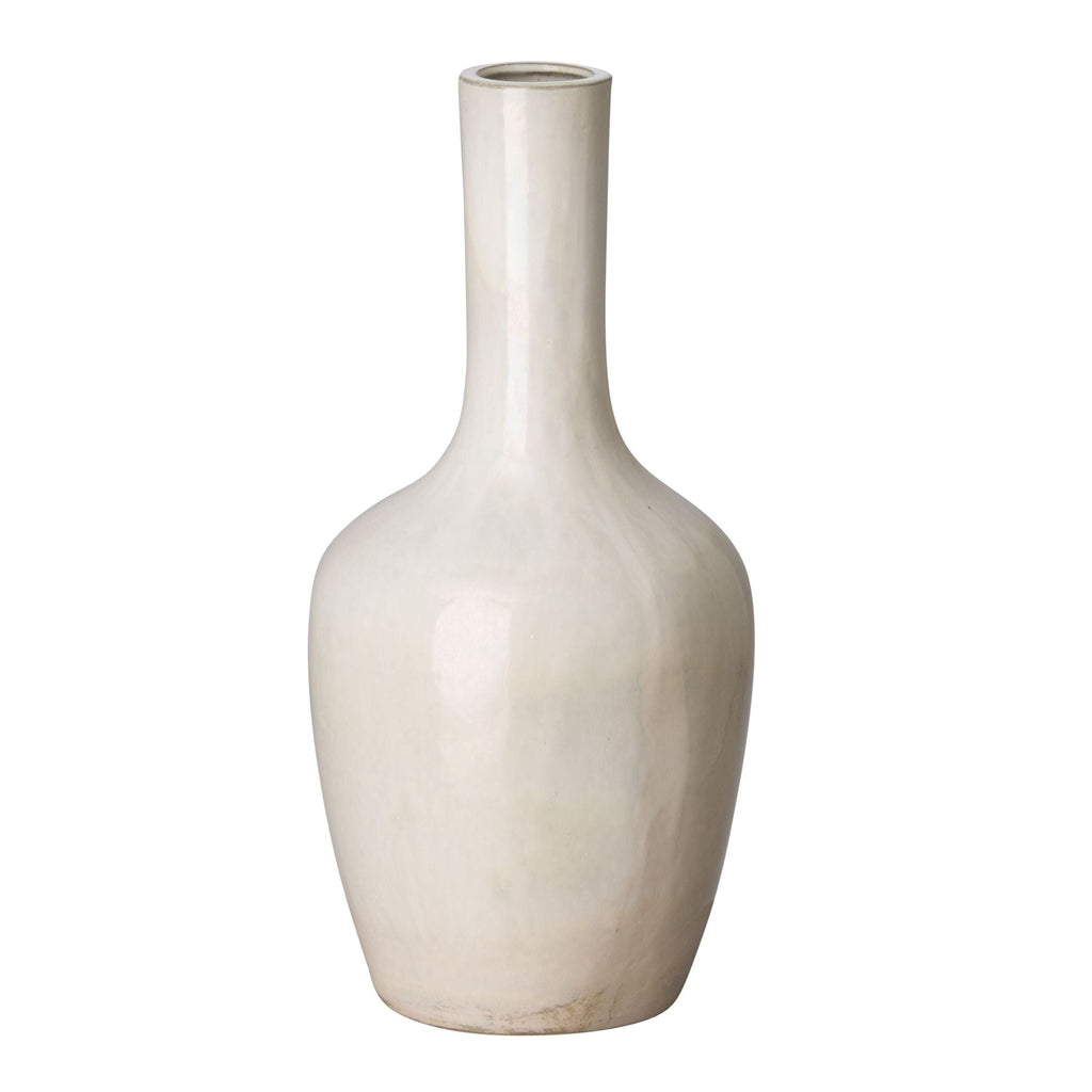 White ceramic vase on a white background