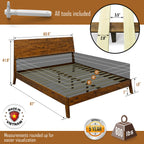 Serenity Deluxe Wood Platform Bed Frame