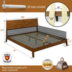 Serenity Deluxe Wood Platform Bed Frame