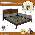 Serenity Deluxe Wood Platform Bed Frame