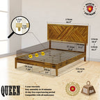 Cadre de lit en bois massif Acacia Sierra Deluxe