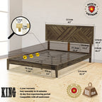 Cadre de lit en bois massif Acacia Sierra Deluxe