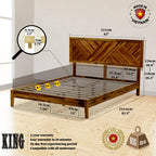 Cadre de lit en bois massif Acacia Sierra Deluxe