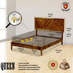 Cadre de lit en bois massif Acacia Sierra Deluxe