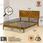 Cadre de lit en bois massif Acacia Sierra Deluxe