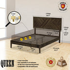 Cadre de lit en bois massif Acacia Sierra Deluxe