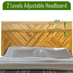Cadre de lit en bois massif Acacia Sierra Deluxe
