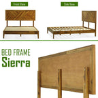 Cadre de lit en bois massif Acacia Sierra Deluxe