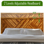 Cadre de lit en bois massif Acacia Sierra Deluxe