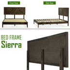 Cadre de lit en bois massif Acacia Sierra Deluxe