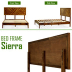 Cadre de lit en bois massif Acacia Sierra Deluxe