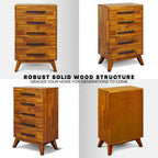 Commode en bois massif Linea Acacia