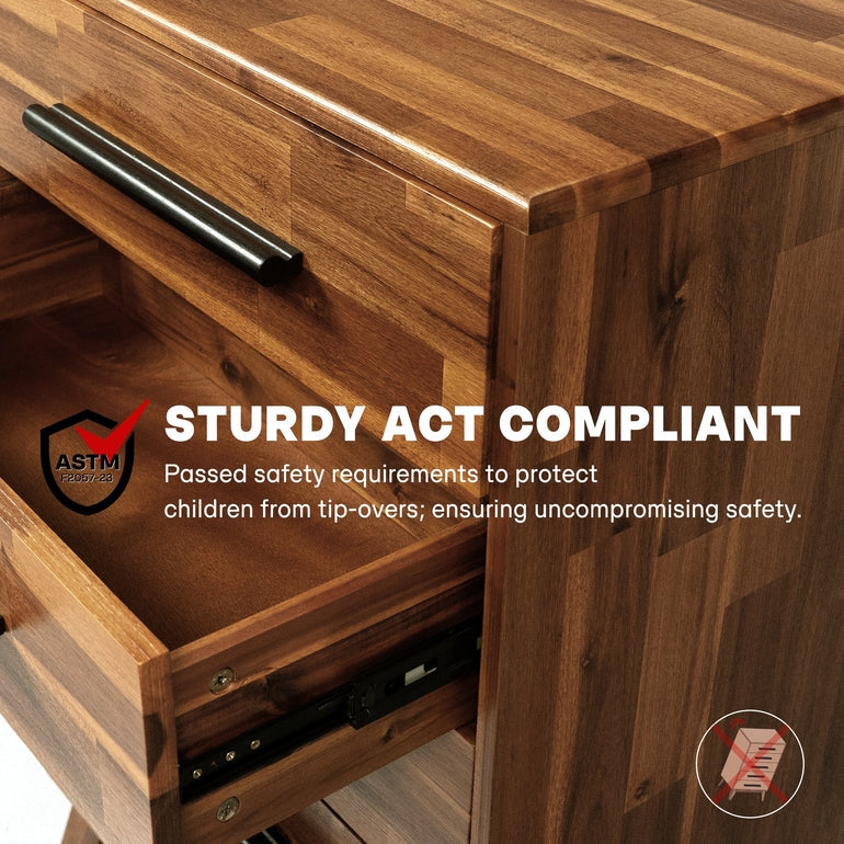 Linea Acacia Solid Wood Dresser