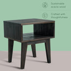 Table de chevet en bois massif Acacia Serena