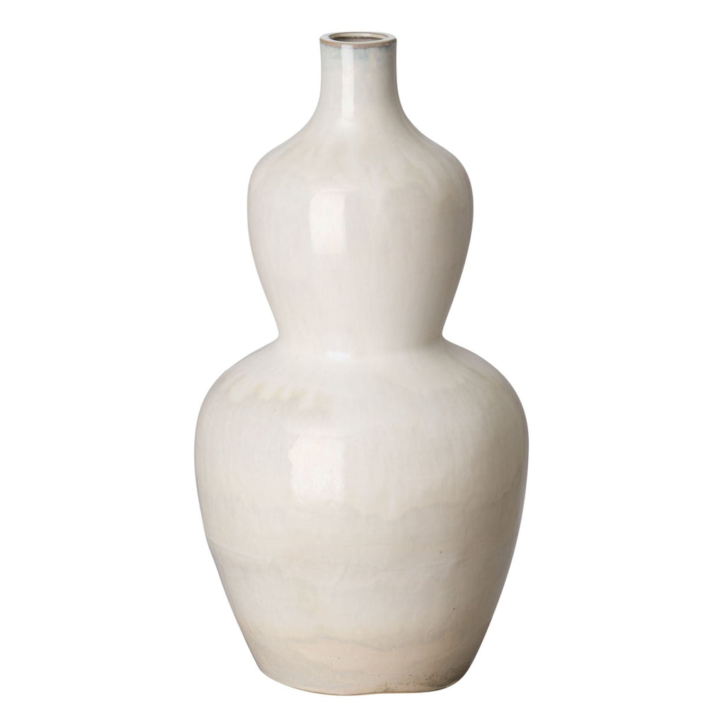 White ceramic vase on a white background