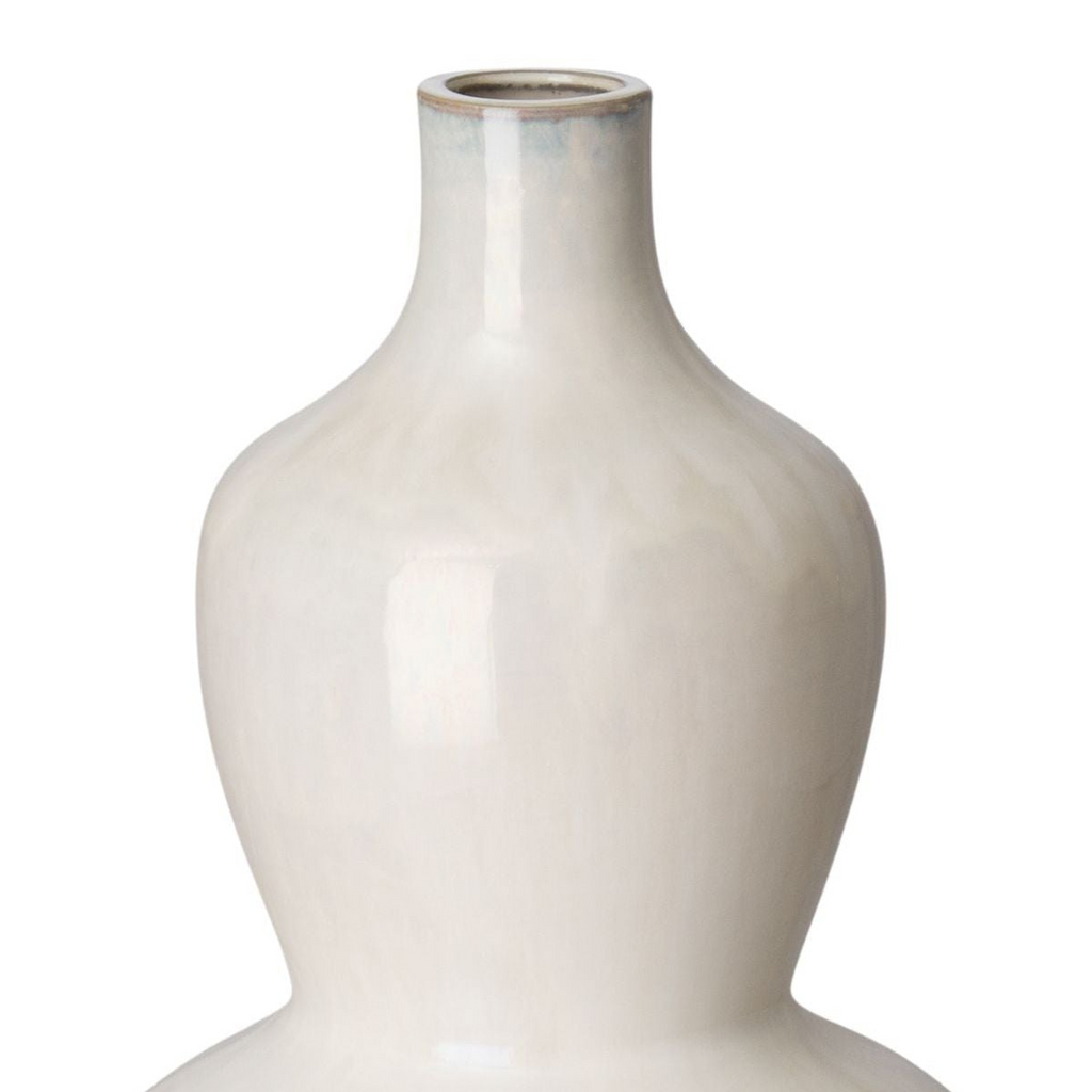 Moon White Ceramic Gourd Vase