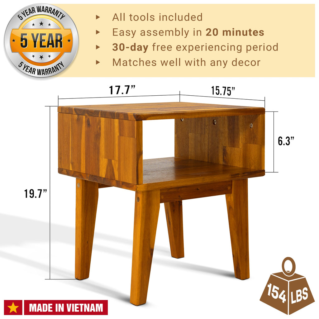 Acacia Serena Solid Wood Nightstand